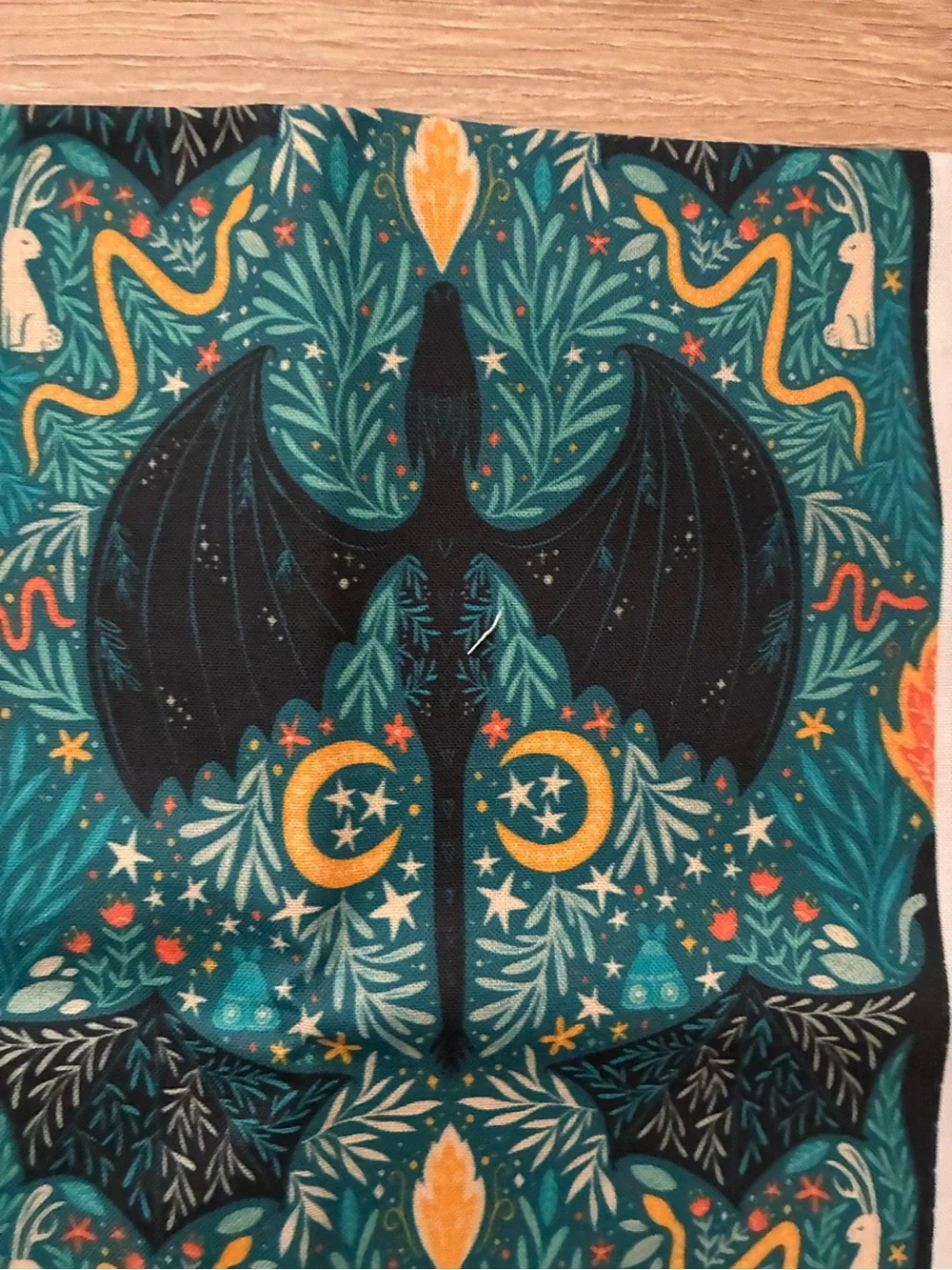 Spoonflower Dragon Fabric - 2 Fat Quarters of Quilting Cotton 🧡🔥🧡🔥🧡